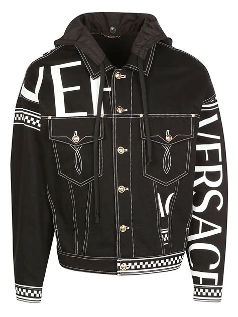 versace jeans men's jacket|Versace denim jacket men.